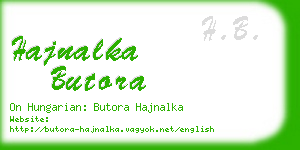 hajnalka butora business card